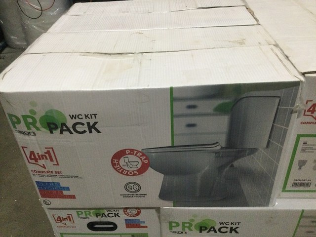 Duoblok staand toilet aloni propack 4-1, pro1027.01, wit - afbeelding 2 van  3
