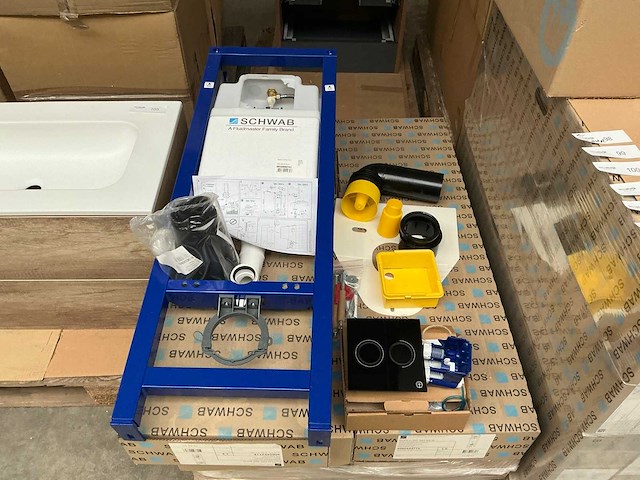 Duplo wc380 4/2 lit toilet inbouwreservoir met drukplaat (2x) - afbeelding 1 van  7