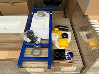 Duplo wc380 4/2 lit toilet inbouwreservoir met drukplaat (2x) - afbeelding 1 van  7