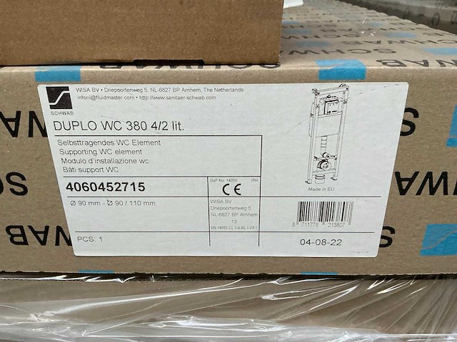 Duplo wc380 4/2 lit toilet inbouwreservoir met drukplaat - afbeelding 6 van  7