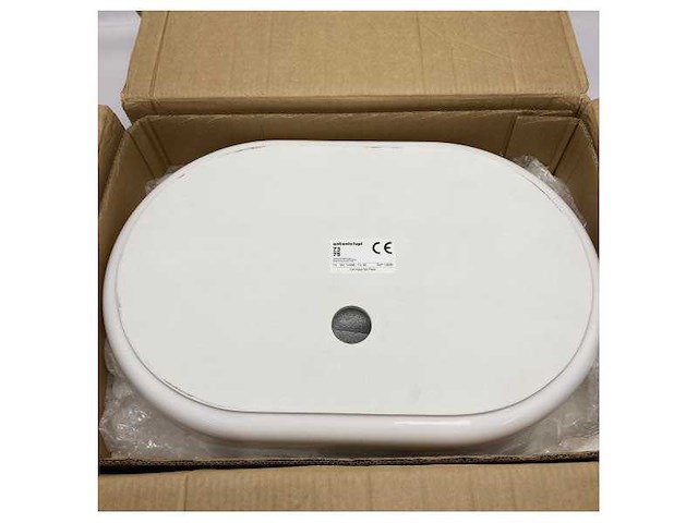 Durable marine oval sink antonio lupi piper - white ceramic basin for boats and wet environments - m06705abia - afbeelding 7 van  7
