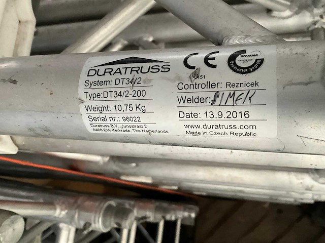Duratruss dt34-200 aluminium truss (34x) - afbeelding 3 van  4