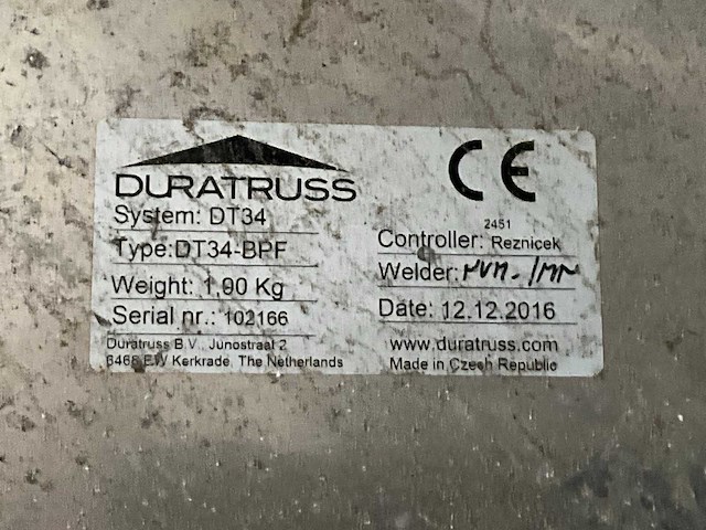 Duratruss dt34 aluminium truss - afbeelding 4 van  6