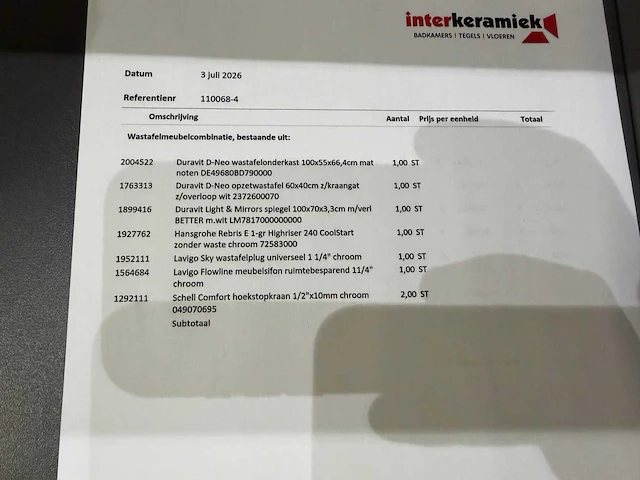 Duravit - d-neo - mat noten - badmeubelset 100 cm - afbeelding 7 van  16