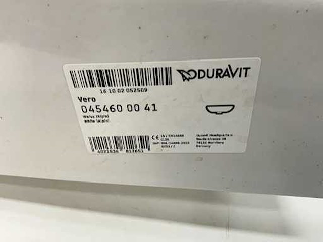 Duravit - vera - wastafel 60 x 47 x 13 cm - afbeelding 4 van  5