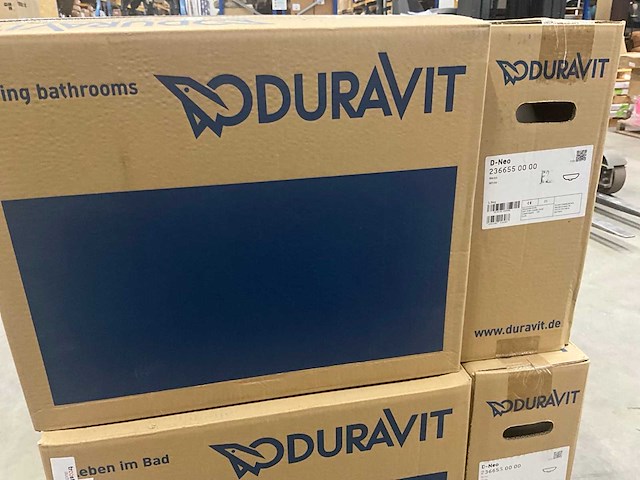 Duravit 236655 d-neo wastafel 550mm wit met kraangat met overloop - afbeelding 1 van  1