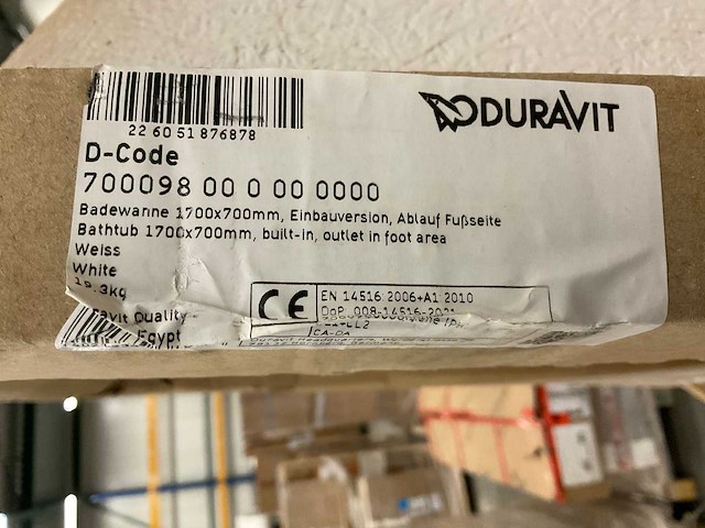 Duravit d-code 170x70cm inbouwbad - afbeelding 2 van  3