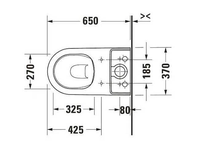 Duravit d-neo closetpot zonder reservoir en bril - afbeelding 2 van  8