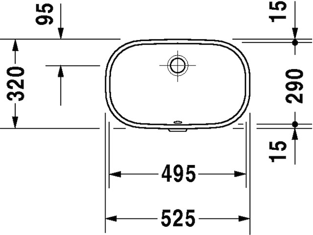 Duravit dcode onderbouwwastafel 49x29cm wit - afbeelding 2 van  6