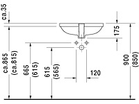 Duravit dcode onderbouwwastafel 49x29cm wit - afbeelding 4 van  6