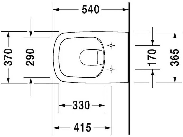 Duravit durastyle rimless wandcloset - afbeelding 2 van  4