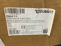 Duravit happy d.2 180x80cm halfvrijstaand bad met paneel - afbeelding 5 van  5