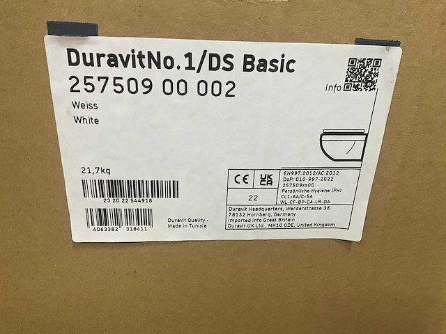 Duravit wandcloset verkort 480mm wit diepspoel rimless 3ltr./4,5ltr. (excl. zitting) - afbeelding 4 van  4
