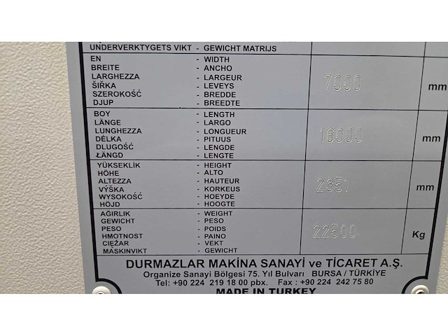 Durma - 2019 - hd-tc60170 - buislasersnijmachine - afbeelding 14 van  21