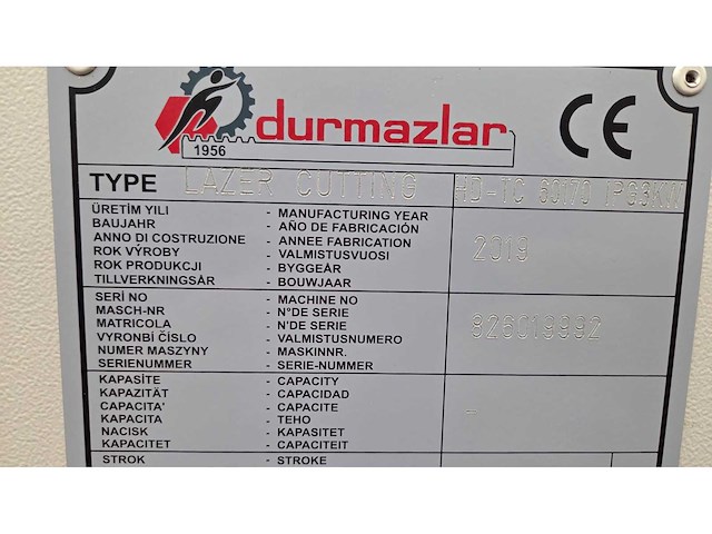 Durma - 2019 - hd-tc60170 - buislasersnijmachine - afbeelding 11 van  21