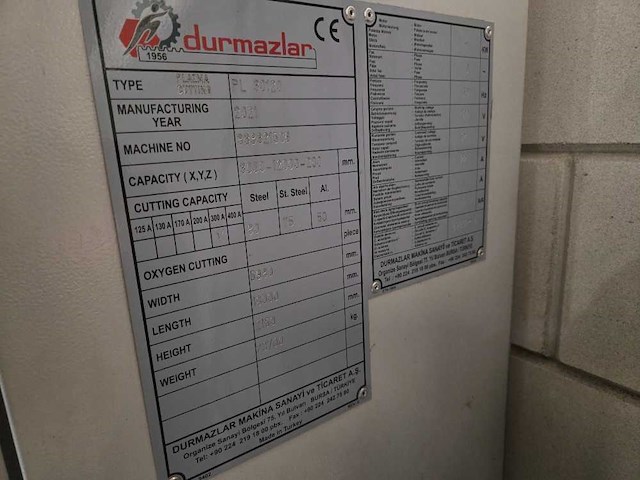 Durma - 2021 - pl 30120 - plasmasnijmachine - afbeelding 17 van  18