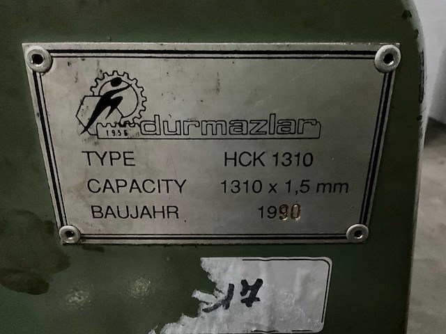 Durmazlar hck 1310 draaibare buigmachine - afbeelding 6 van  6
