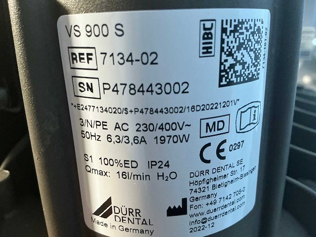 Durr dental vsa 900 natte afzuiging systeem - afbeelding 10 van  11