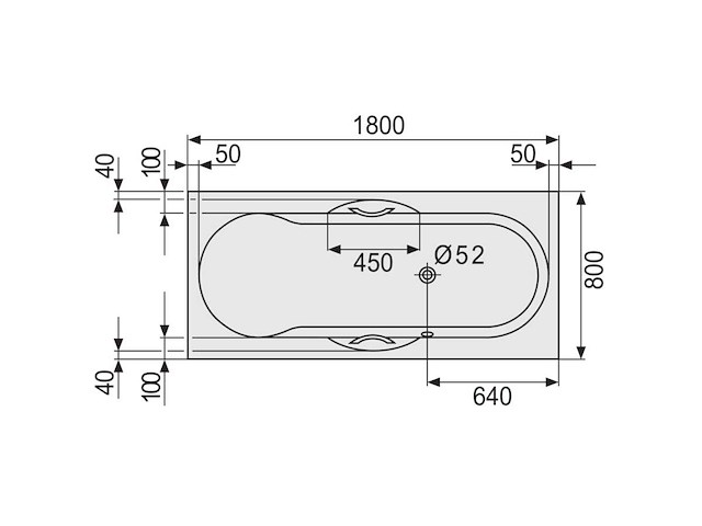 Duscholux ancona vario 242 180x80cm inbouwbad - afbeelding 2 van  4