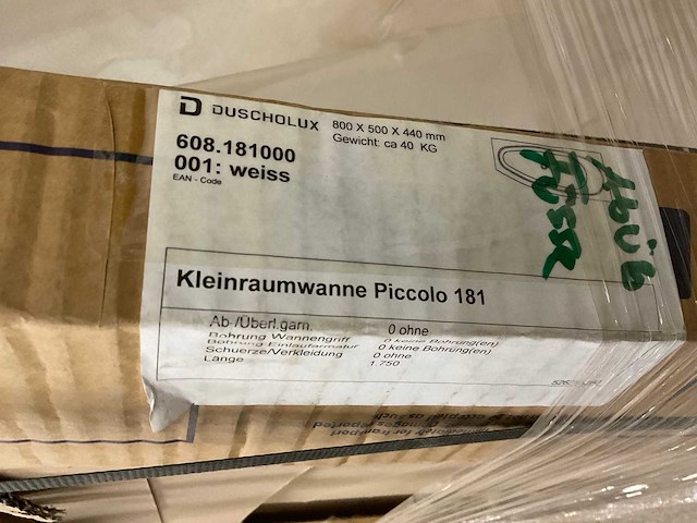 Duscholux piccolo 181 175x50-80cm hoek inbouwbad - afbeelding 3 van  3