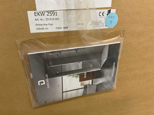 Duscholux prime-line free 2591 200x90cm vrijstaand bad - afbeelding 5 van  5