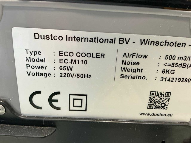 Dustco mobiele airco dustcollector-aircooler - afbeelding 3 van  11