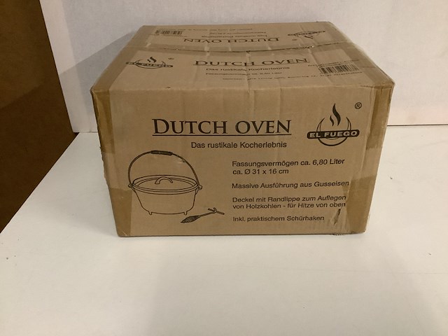 Dutch oven pan 6,8 liter, el fuego, ay0463, zwart - afbeelding 2 van  3