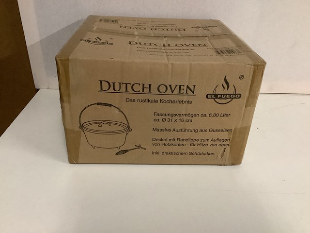 Dutch oven pan 6,8 liter, el fuego, ay0463, zwart - afbeelding 2 van  3