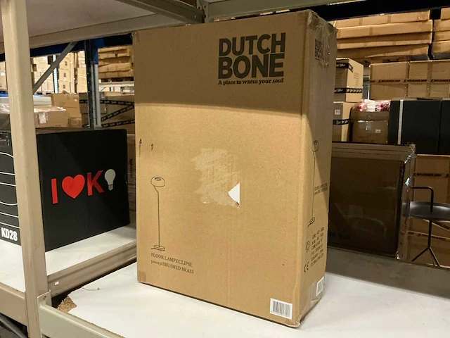 Dutchbone floor lamp eclipse brass - afbeelding 2 van  4
