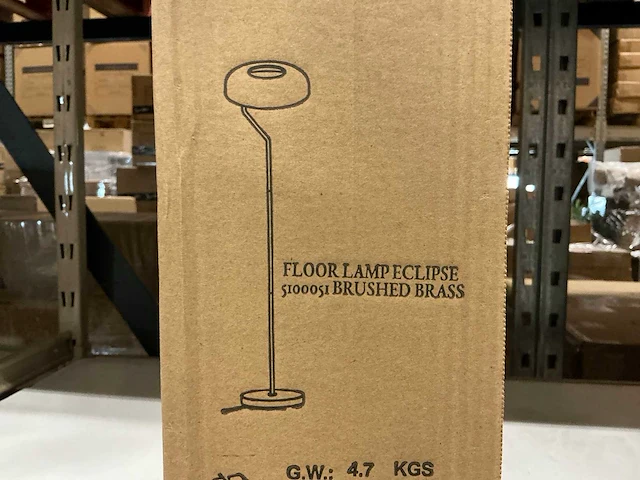 Dutchbone floor lamp eclipse brass - afbeelding 4 van  4