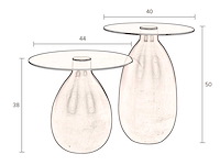 Dutchbone selene salontafel (2x) - afbeelding 5 van  7
