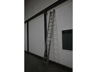 Dutec 2 x 14 2-delige aluminium ladder - afbeelding 2 van  3