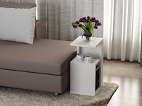 Duurzaam melamine stijlvol wit bijzettafel - afbeelding 2 van  5