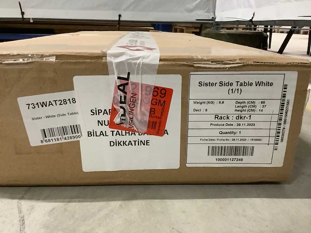 Duurzaam melamine stijlvol wit bijzettafel - afbeelding 5 van  5