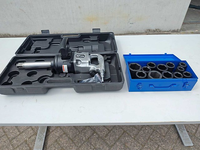 Dw - 2025 - 2600nm - pneumatische slagmoersleutel met 12 dlg doppenset 1" - afbeelding 5 van  12