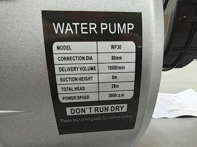 Dw - 30m3 - waterpomp benzine - afbeelding 18 van  18