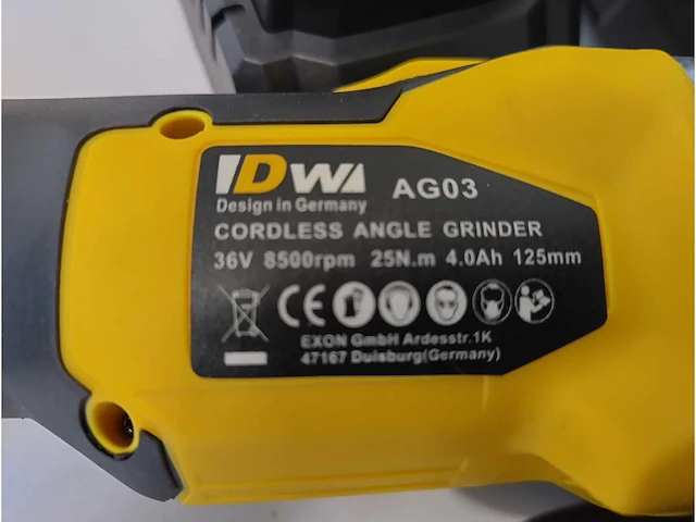 Dw - ag03 - accu haakse slijpmachine - afbeelding 5 van  9