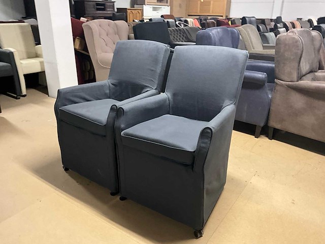 Dwingeloo verrijdbare eetkamerstoel (2x) - afbeelding 1 van  13