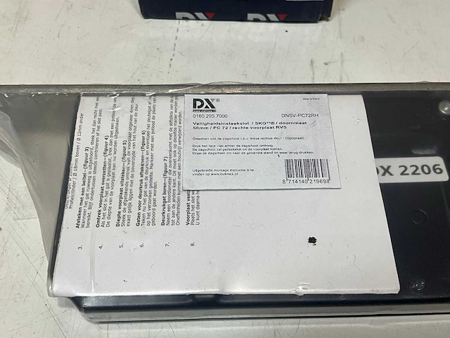 Dx dnsv-pc72rh veiligheidsinsteekslot rvs (4x) - afbeelding 2 van  3