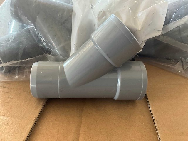 Dyka pvc t-stuk 40 mm 45° (200x) - afbeelding 2 van  8