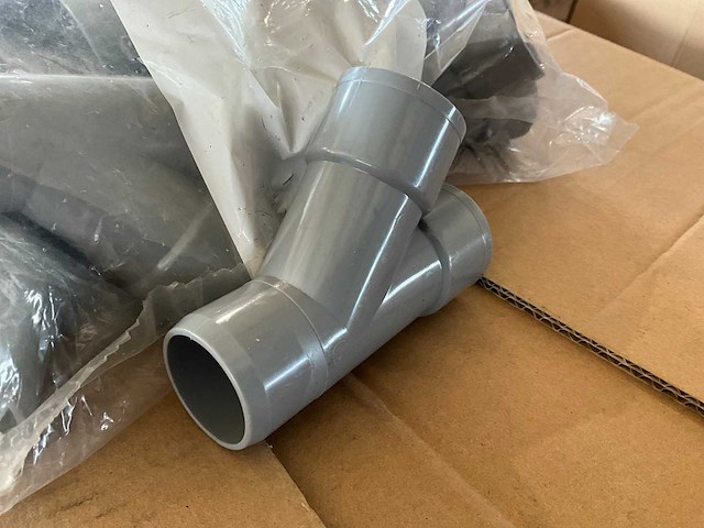 Dyka pvc t-stuk 40 mm 45° (200x) - afbeelding 3 van  8