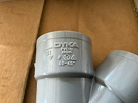 Dyka pvc t-stuk 40 mm 45° (200x) - afbeelding 5 van  8