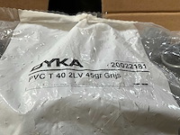Dyka pvc t-stuk 40 mm 45° (200x) - afbeelding 7 van  8