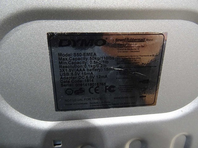 Dymo - s50-emea - weegschaal - afbeelding 2 van  2