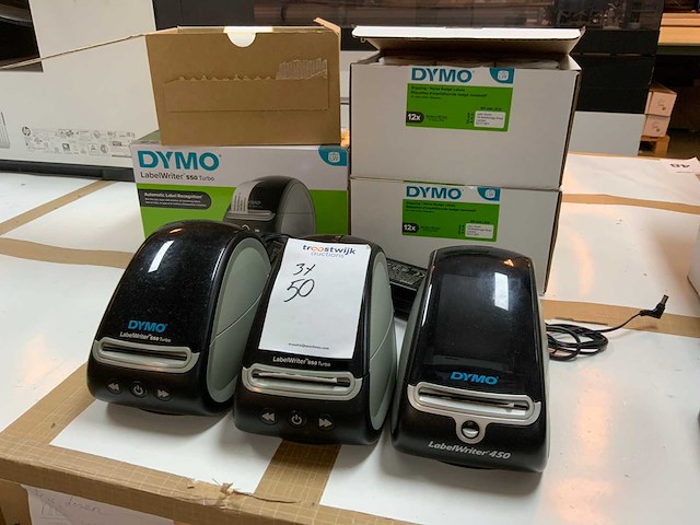 Dymo 550 turbo, 450 labelwriter labelprinter (3x) - afbeelding 2 van  9