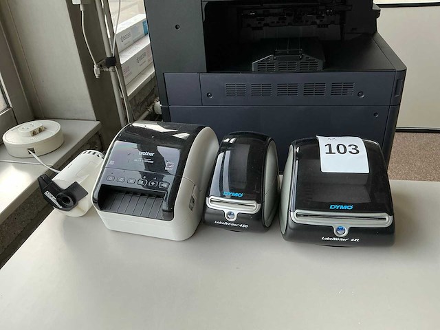 Dymo / brother labelprinter (3x) - afbeelding 1 van  4