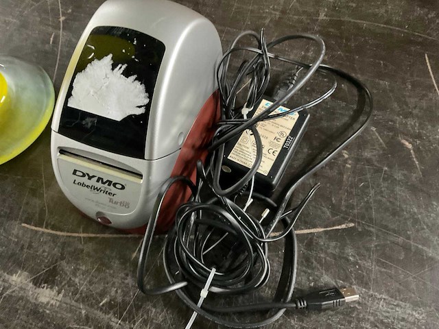 Dymo labelwriter 330 turbo labelprinter, vaas met kunstbloemen - afbeelding 2 van  6