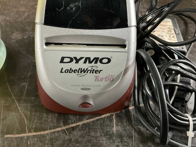 Dymo labelwriter 330 turbo labelprinter, vaas met kunstbloemen - afbeelding 3 van  6
