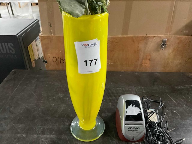 Dymo labelwriter 330 turbo labelprinter, vaas met kunstbloemen - afbeelding 5 van  6