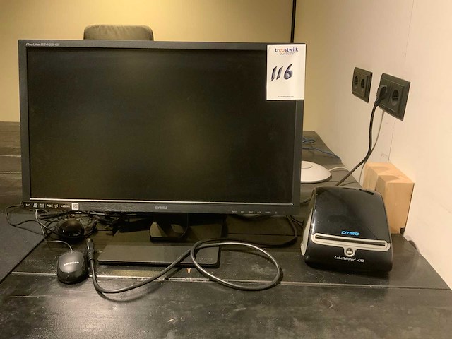 Dymo labelwriter 4xl labelprinter en iiyama beelscherm - afbeelding 1 van  1
